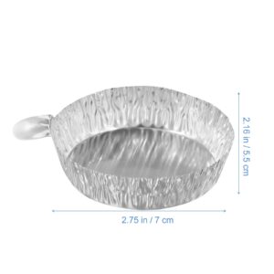 100pcs Aluminum Weighing Boats Liquid Mixing Foil Trays Aluminum Weighing Pan Foil Reusable Chemistry Weighing Pan for Laboratory Equipment Aluminum Foil Pans Labs Supplies