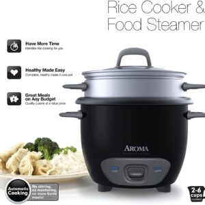 6-Cup Pot Style Rice Cooker and Food Steamer (Renewed)