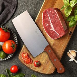 ZHANG XIAO QUAN SINCE 1628 Chinese Chef's Knife，Stainless Steel Meat And Vegetable Cleaver Knife with Ergonomic and Sturdy Wooden Handle