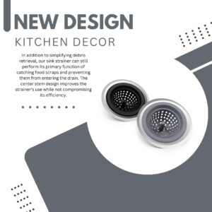 TIME OF SHOP - 1Pair Sink Strainers for Kitchen Sink Food Catcher with FREE Universal Drain Stopper. These Cleaning Products,Sink Stopper Kitchen Drain and Drain Cover Shower are Apartment Must Haves!