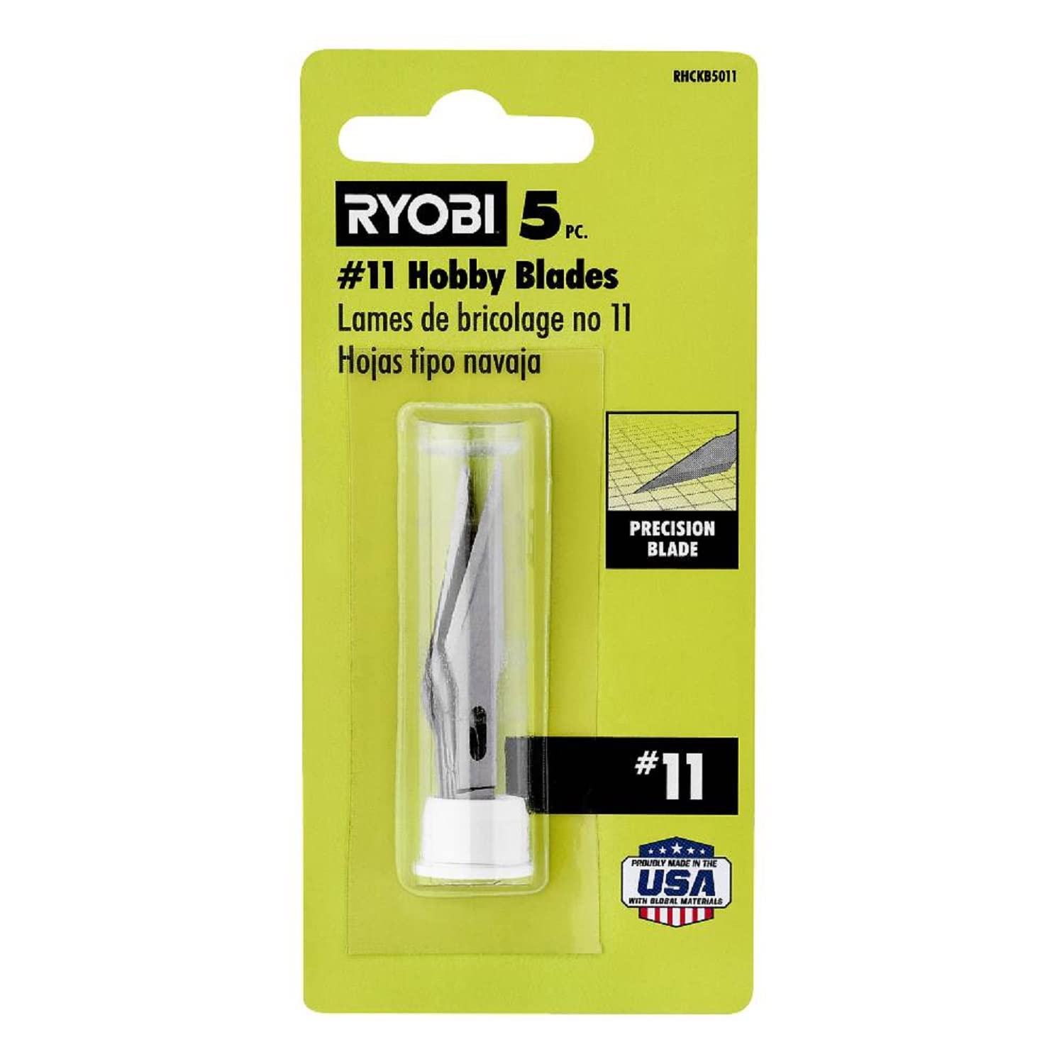 RYOBI 5 PC. #11 Hobby Knife Replacement Blades (Blades Only)