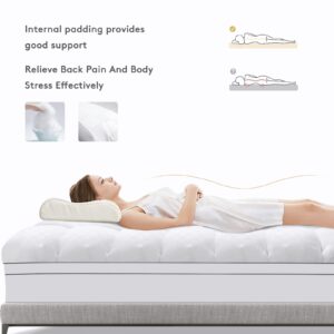 SameBed Mattress Topper Queen,Extra Thick Mattress Pad Cover for Back Pain,Cooling Mattress Protector with 8-21 Inch Deep Pocket,Overfilled Down Alternative Filling