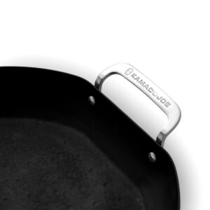 Kamado Joe KJ15124722 Karbon Steel Paella Pan for Classic Joe and Big Joe Grills, Black