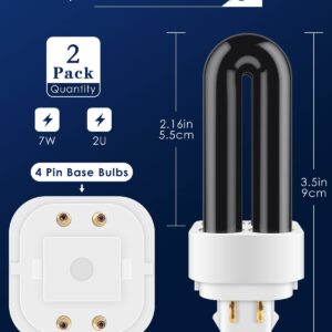 PACETAP 2 Pack 41050 7W Replacement Bulbs Compatible with DT1050 DT1100 DT1250, 1/2 Acre Replacement Bulb U Shape Replacement Bulbs Light