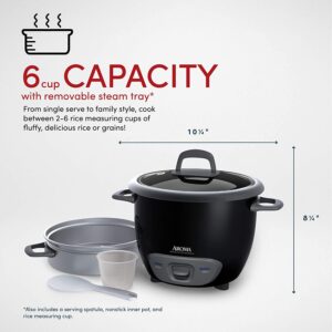 6-Cup Pot Style Rice Cooker and Food Steamer (Renewed)