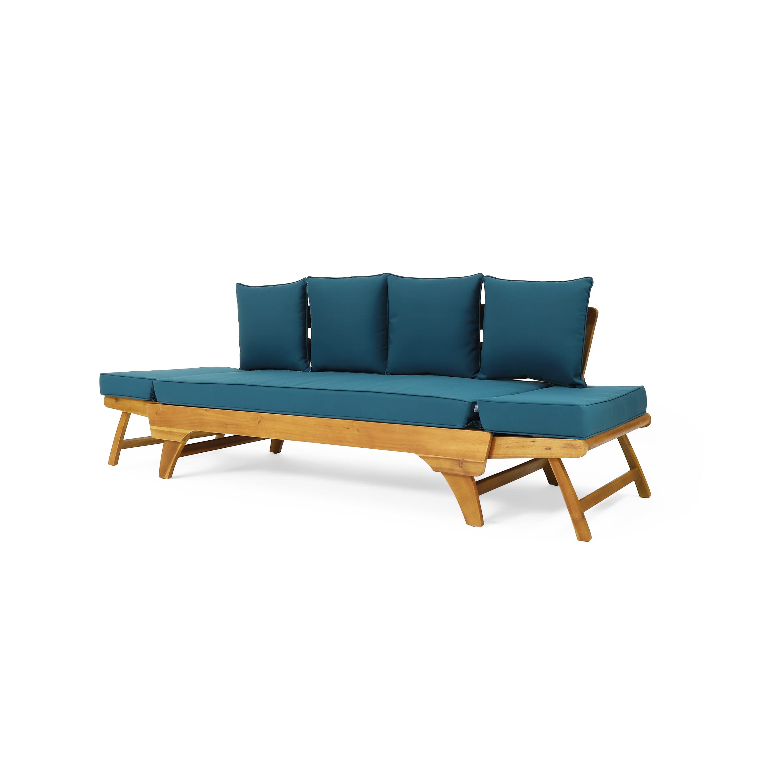 Christopher Knight Home 317016 Serene Daybed, Dark Teal + Teak + Khaki