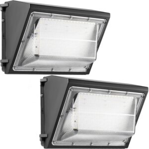 2pack dusk to dawn 120w led wall pack light fixture, 15600lm 600-800w hps/hid equivalent, 5000k daylight commerical/industrial outdoor security lighting, etl for parking lot,warehouse,entrance