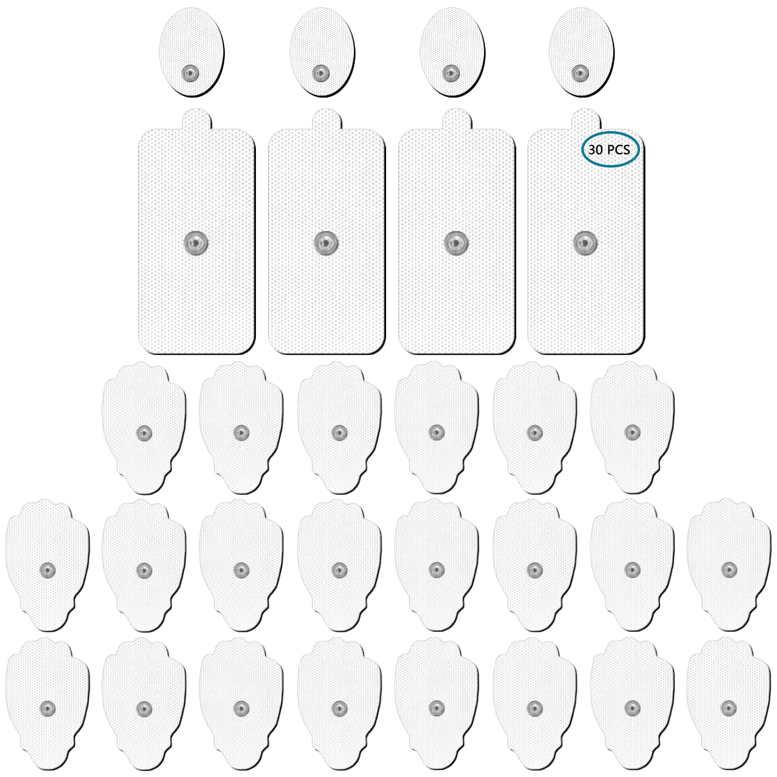 Tens Unit Replacement Pads Tens Pads Replacement Tens Unit Pads Replacement Tens Electrodes Tens Electrode Pads for Tens Unit Muscle Stimulator Pads 30PCS Compatible with Belifu Tens Unit Pads