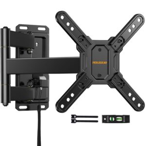 Perlegear Lockable RV TV Mount for 13–42 inch TVs up to 44 lbs, Full Motion RV TV Wall Mount with Swivel, Tilt, Pull Cord Lock, RV TV Mount for Camper, RV, Motorhome, Max VESA 200x200mm, PGLRVF2