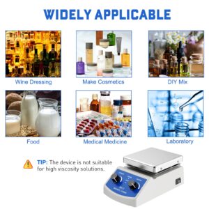 ANZESER Magnetic Stirrer Hot Plate w/Stir Bar,100-2000rpm Magnetic Hotplate Stirrer, 180W Heating Power Hot Plate Stirrer, Max 520℉ Hot Plate with Magnetic Stirrer