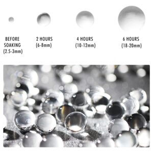 NOTCHIS 100,000 Clear Water Gel Beads for Vases, Tansparent Water Gel Beads for Vase Filler Beads, Candles, Wedding Christmas Centerpiece Floral Decorations