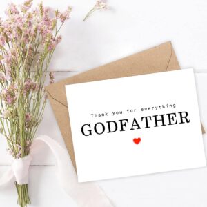 Thank You For Everything Godfather Card - Thank You Card - Godfather Card - Father's Day Card - Card For Him - Greeting Card For Birthday- Anniversary - Note Card - Thank You For Everything