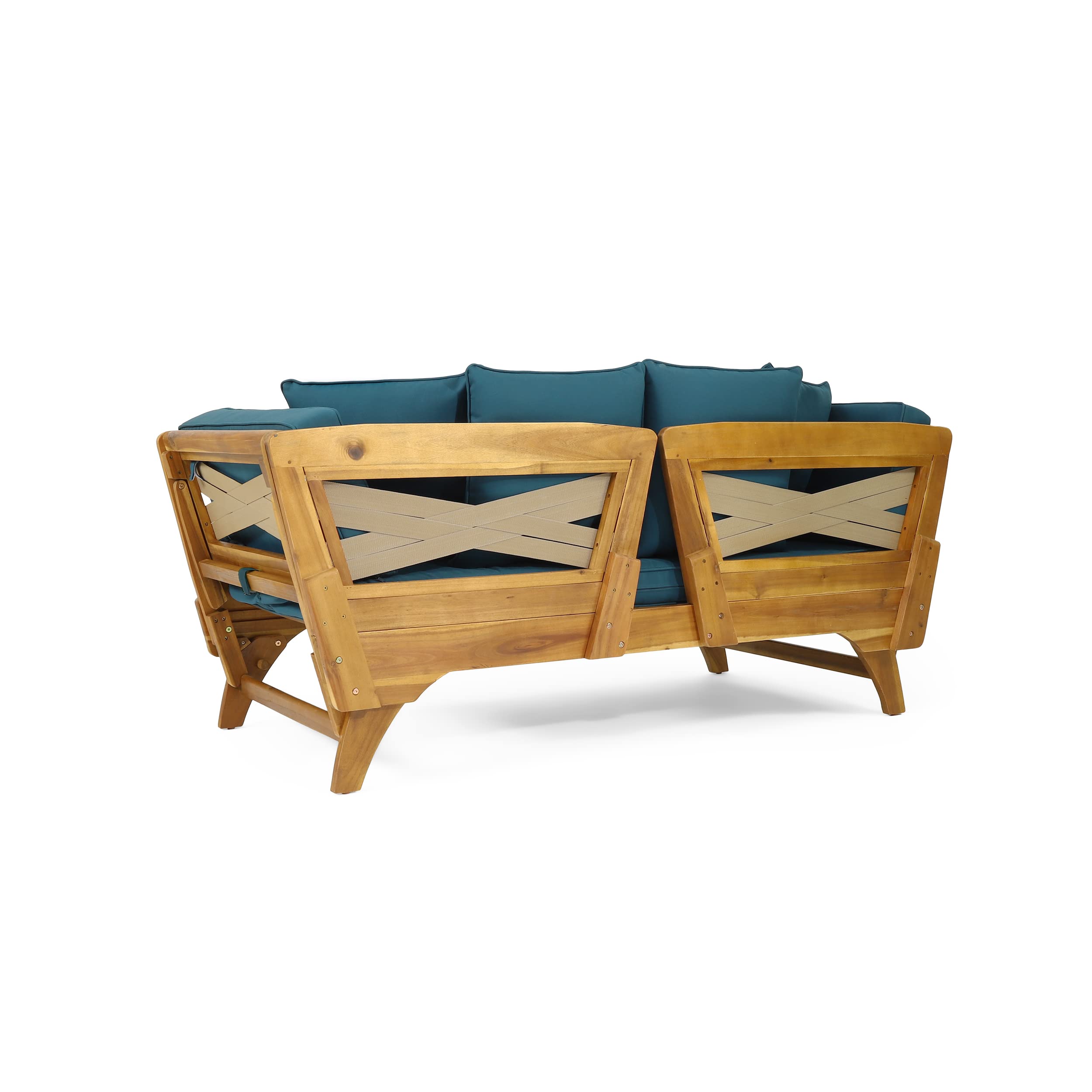 Christopher Knight Home 317016 Serene Daybed, Dark Teal + Teak + Khaki