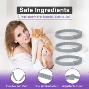 Anipaw Calming Collar for Cats 6 Pack Cat Calming Collar Relaxing Cat Pheromone Collar Adjustable Breakaway Design for Small Medium Large Cats Kitten Peeing Relieve Anxiety and Stress(Grey)