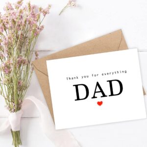 Yanashop88 Thank You For Everything Dad Card - Thank You Card - Dad Card - Father's Day Card - Card For Him - Greeting Card For Birthday- Anniversary - Note Card - Thank You For Everything