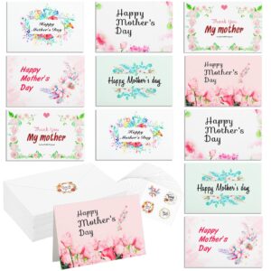 faccito 24 sets mother's day greeting cards with envelopes stickers mother's day cards bulk 5.9 x 3.9 inches mother birthday card 6 assorted happy mother's day loving small note card for birthday gift