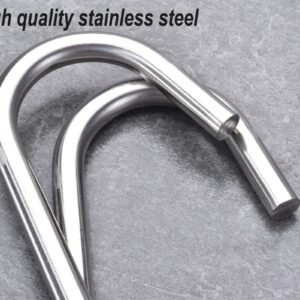 HONSHEN 12mm Heavy Duty Meat Hooks,10 inch Stainless Steel S-Hooks Meat Processing Butcher Hook, Pack of 4