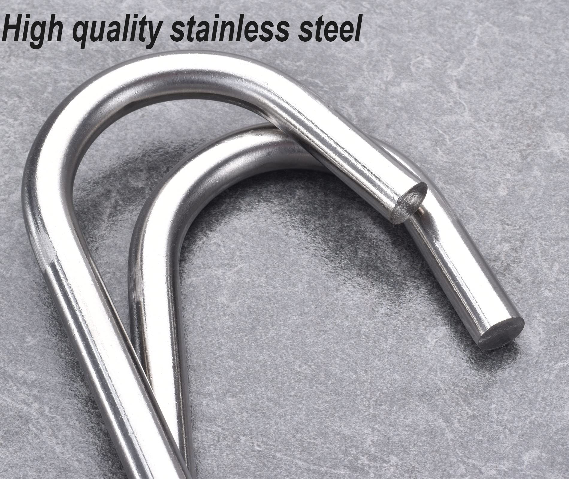 HONSHEN 12mm Heavy Duty Meat Hooks,10 inch Stainless Steel S-Hooks Meat Processing Butcher Hook, Pack of 4