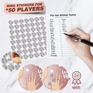 Bridal Shower Games, Pin The Ring On The Bride, Bridal Shower Engagement Wedding Shower Bachelorette Party Games 50 Guests