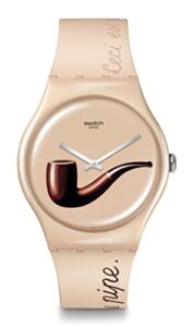 swatch new gent biosourced la trahison des images by rene magritte quartz watch