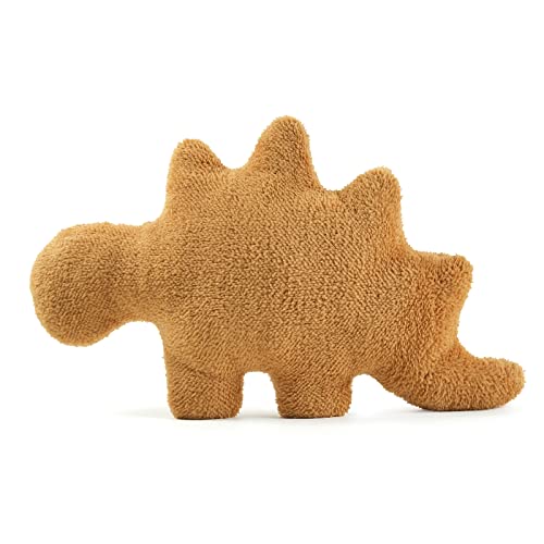 NXCHIZS Dino Nugget Pillow Plush, Funny Chicken Nugget Plushie Birthday Gift, Dino Decorative Throw Pillow for Kids Room Decor, Dinosaur Stuffed Animal Idea Birthday Gift for Teens Kids and Adult