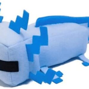 JAVICED Blue Axolot Plush Plush Stuffed Toy Soft Throw Pillow Decorations for Video Game Fans, Kids Birthday Party Favor Preferred Gift for Holidays, Birthdays(Blue Axolot)