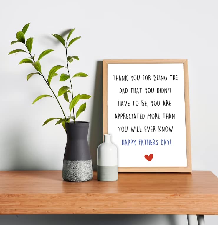 Simple Step Fathers Day Card Gift for Dad, Funny Stepdad Gifts from Stepdaughter Stepson, Humorous Card for Stepfather, Thank You Appreciation Card for Step Dad