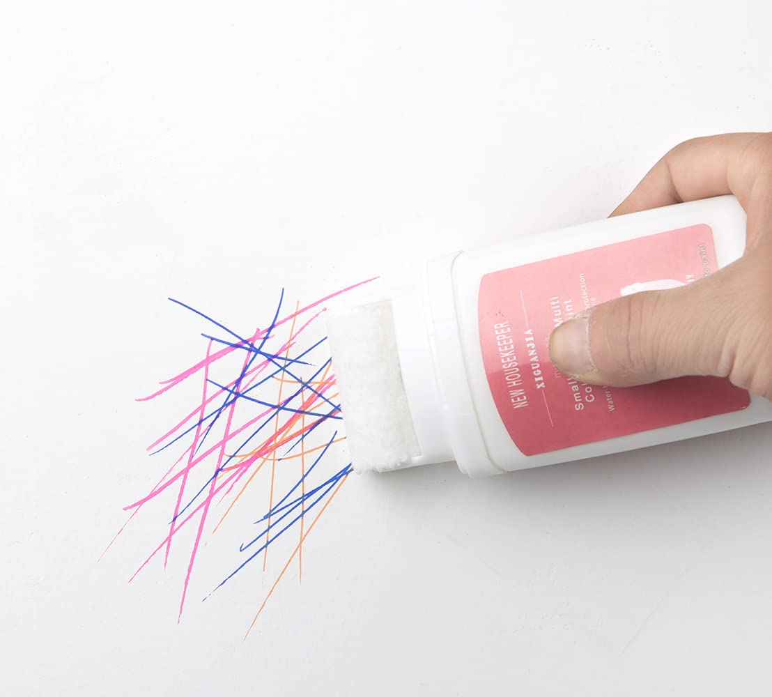 Small Roller Wall Patching Brush Wall Repair Paste Mini Spackle Roller Paint Brush Tool with Latex Paint 100g White