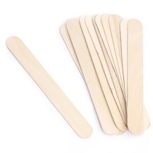 8”100Pcs KTOJOY Jumbo Wooden Craft Sticks Wooden Popsicle Craft Sticks Stick Treat Sticks Ice Pop Sticks for DIY Crafts，Home Art Projects, Classroom Art Supplies