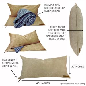 THE STORAGE PILLOW XL zippered storage Pillowcase FILL w Clothes Bedding Blankets to maximize Space - RV Camper Dorm Tiny Home Boat Inside Organization Ideas Accessories - Small Space Storage Solution