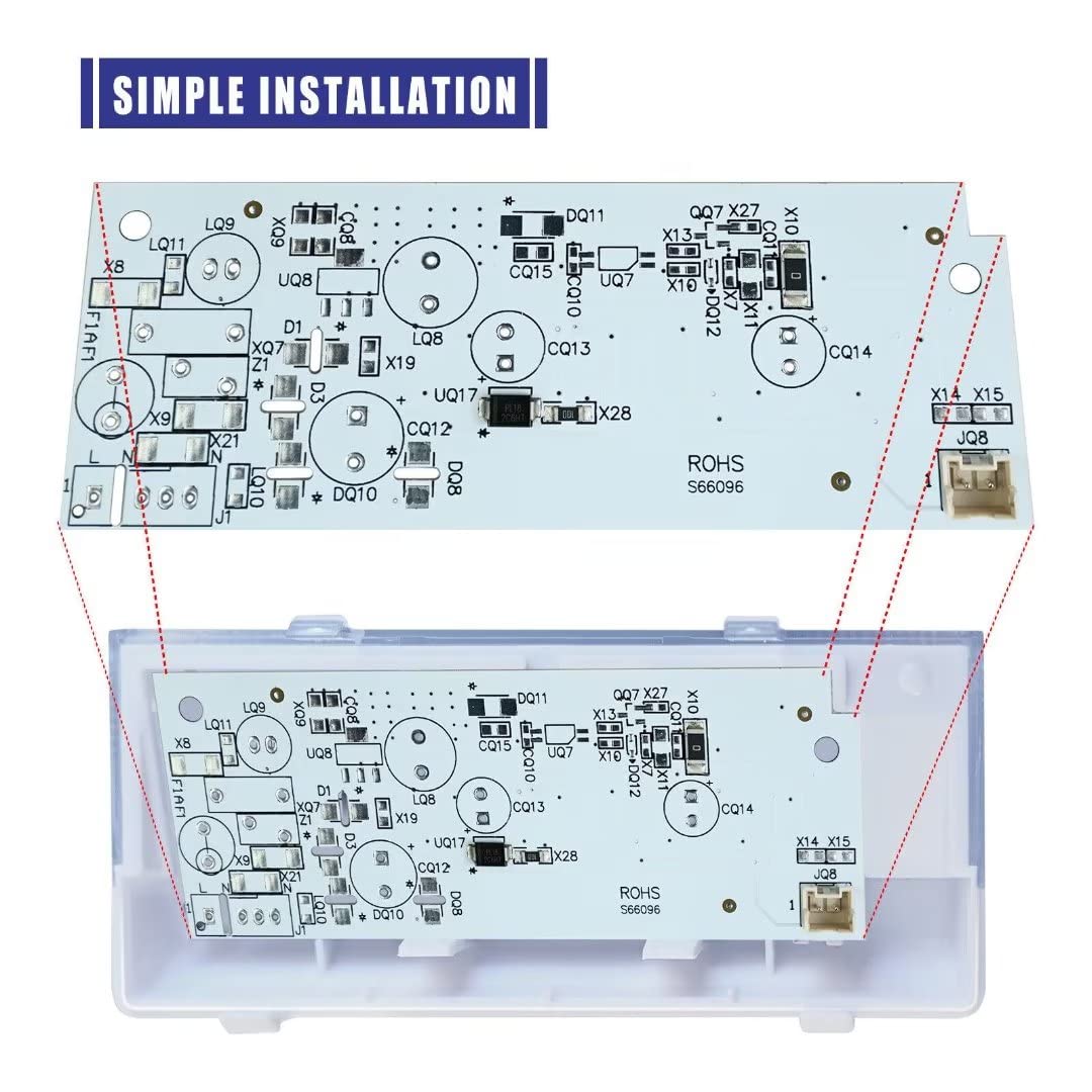 W10515057 Refrigerator LED Light Board for Whirlpool 7WRS22FEBF00 7WRS25FDBF00 7WRS25FDBF02 7WRS25FEBF00