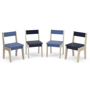 GAP GapKids Table and 4 Chair Set - Greenguard Gold Certified, Navy/Natural