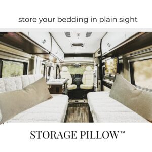 THE STORAGE PILLOW XL zippered storage Pillowcase FILL w Clothes Bedding Blankets to maximize Space - RV Camper Dorm Tiny Home Boat Inside Organization Ideas Accessories - Small Space Storage Solution