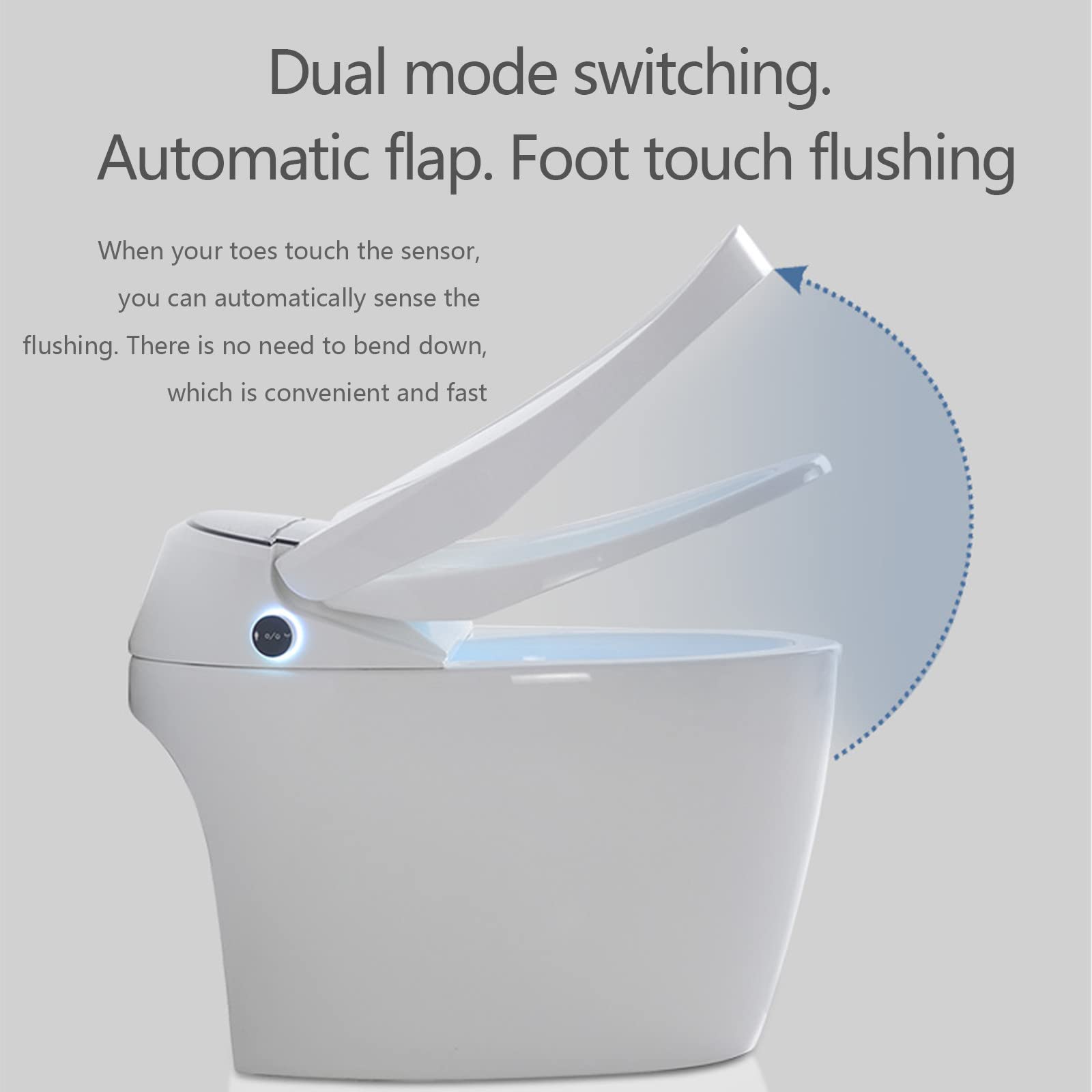 Bidet Toilet Smart Toilets for Bathrooms Modern Toilet with Bidet Built In One Piece Toilet Dual Flush Toilet with Foam Shield, Lubricate Inner Walls, Night Light Illumination (Foam_01)