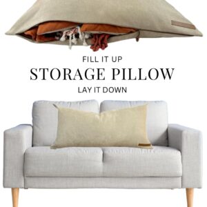 THE STORAGE PILLOW XL zippered storage Pillowcase FILL w Clothes Bedding Blankets to maximize Space - RV Camper Dorm Tiny Home Boat Inside Organization Ideas Accessories - Small Space Storage Solution