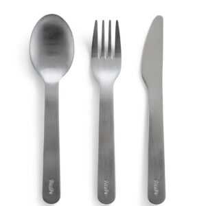 Lékué 3 Piece Stainless Steel Cutlery Set with case, 6.6 x 1.8 x 1.1inch