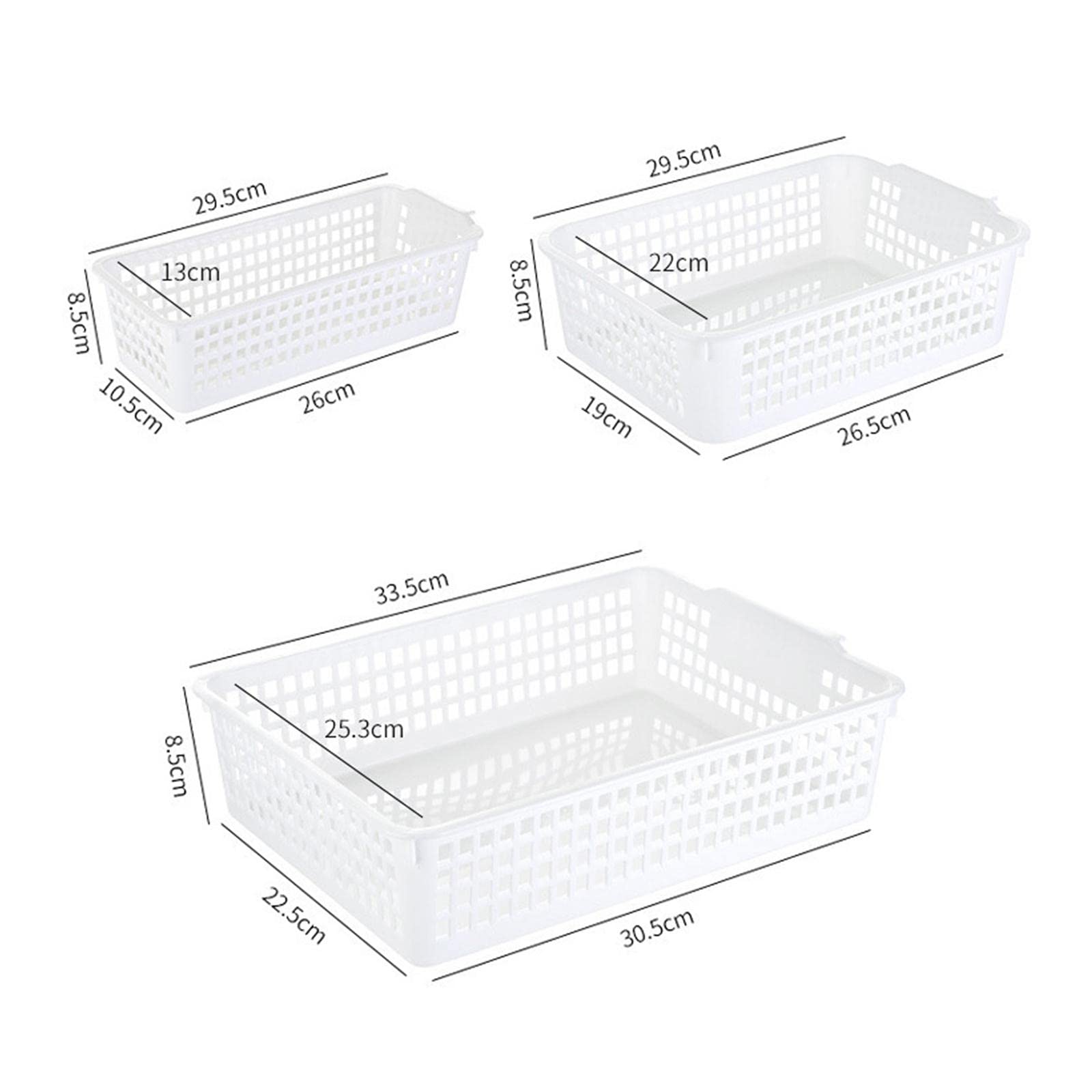 IEUDNS 3 Pieces Storage Basket, Food Serving Box, Jewelry Box Desktop Storage Tray for Living Room, Shelves, Laundry, Toy, S