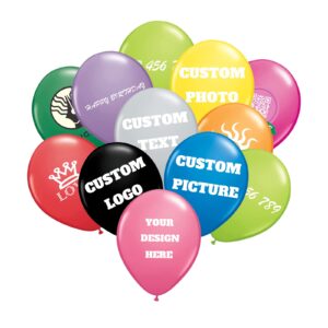 500pcs-custom balloons-personalized design-your own-balloons - balloons with logo picture photo text, balloon for birthday party wedding graduation business decoration (latex balloons, 10in)