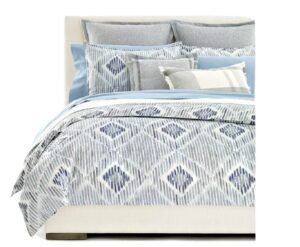 lauren ralph lauren austen diamond graphic blue grey full queen 3 pc duvet cover set shams (queen (u.s. standard))