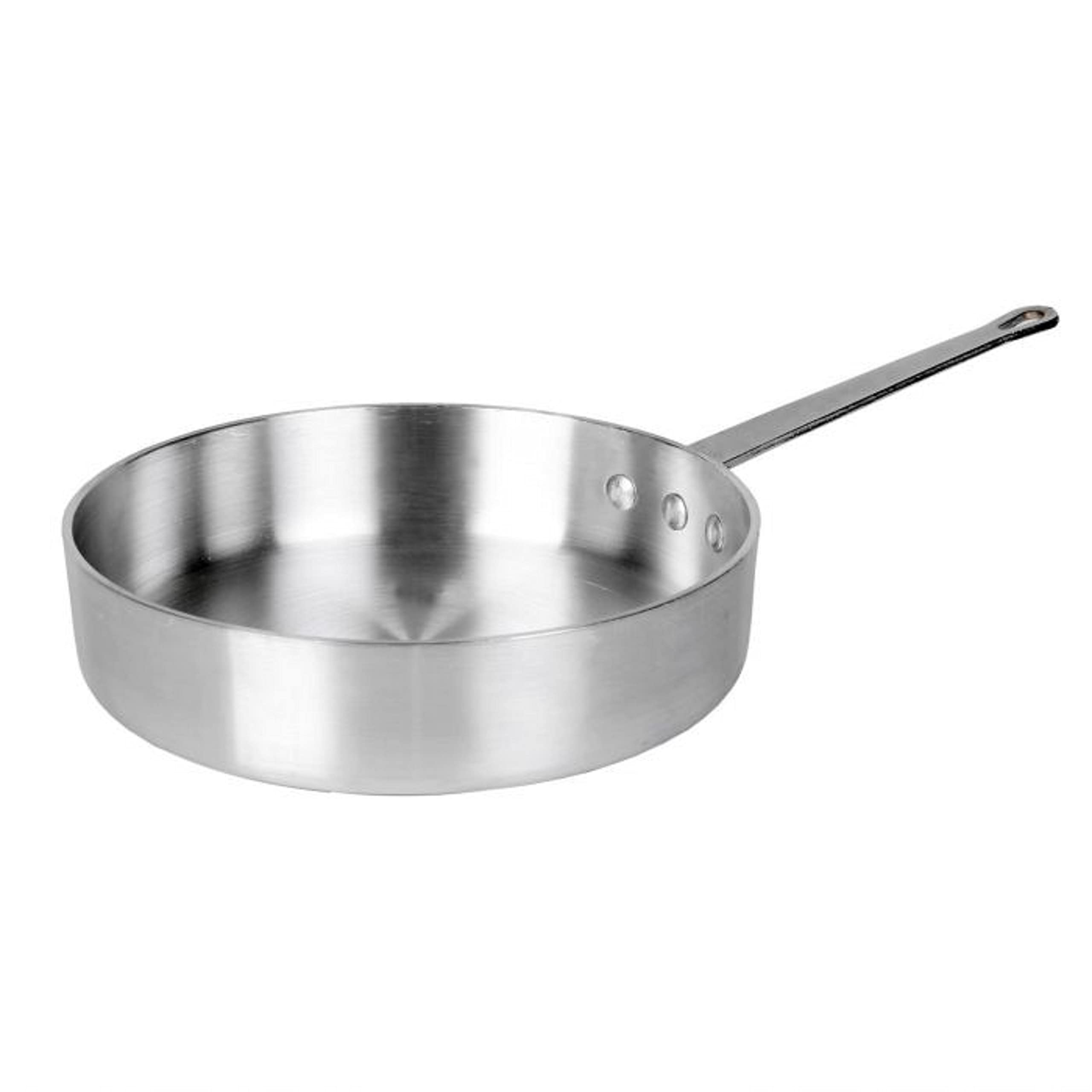 TrueCraftware- 5 Qt. Aluminum Sauté Pan 3.5mm Thickness- Cooking Pan Chef Cooking Pan Frying Pan Skillet for Home and Restaurant Cookware NSF Certified Dishwasher Safe