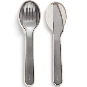 Lékué 3 Piece Stainless Steel Cutlery Set with case, 6.6 x 1.8 x 1.1inch