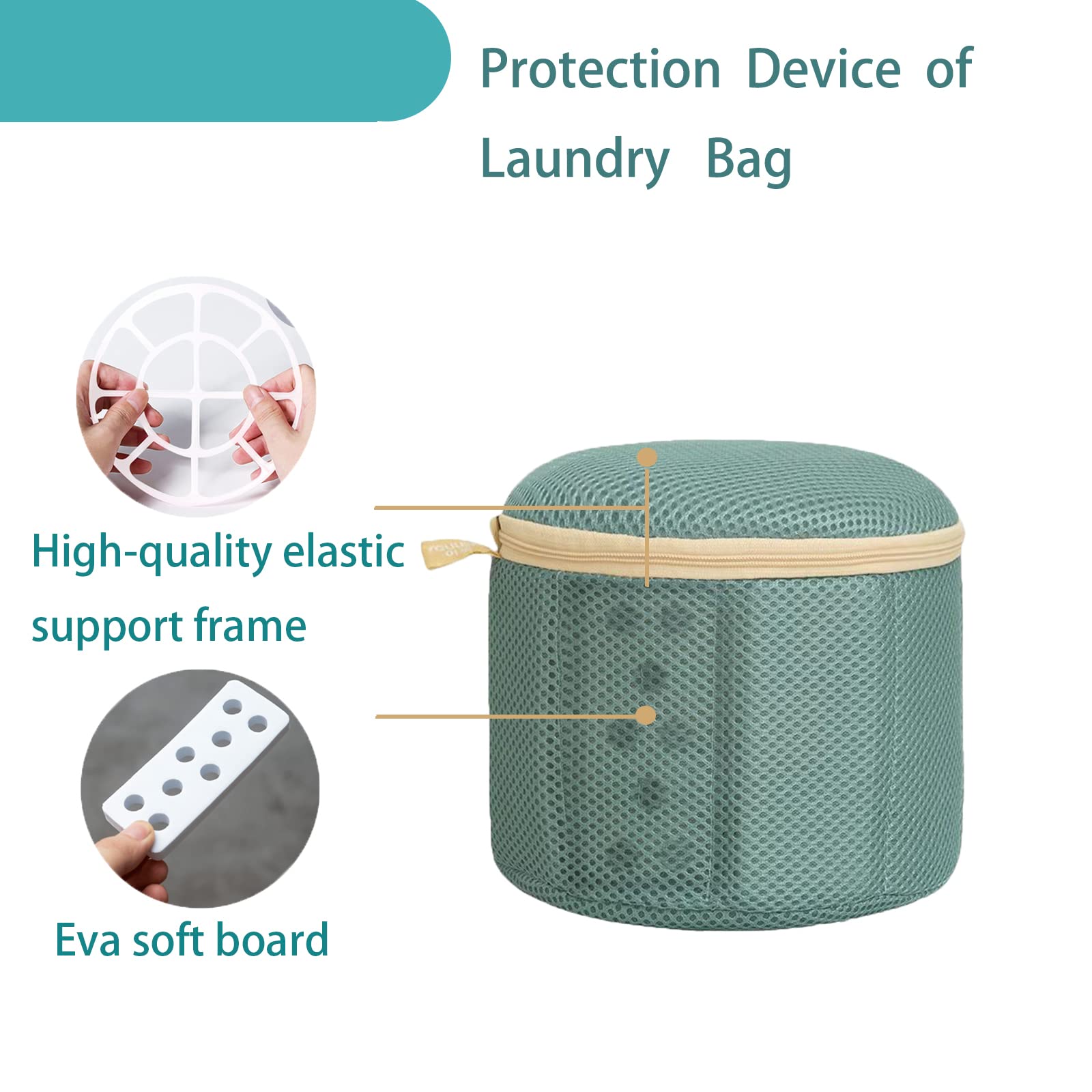 Hzutloer 2Pcs Protector Laundry Bags for Delicates Large Zipper Washing Machine Dryer Wash Bags for Underwear,Bra,Socks,Baby Clothes,Lingerie Net Laundry Bags 6 x 6 Inches