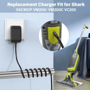 UL Power Cord Fit for Shark VACMOP VM200 VM200C VM20026 UM200 UM205 VC205 Cordless Hard Floor Vacuum Mop Charger Power Adapter Replacement