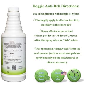 Doggie Anti Itch | Paw Licking and Scratching | Itch Relief Spray for Dogs | Soothes Raw Skin and Hot Spots | Helps Dandruff-Like Coat | Pleasant Smell