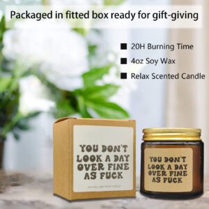 Birthday Gifts for Women Men, Funny Unique Birthday Candles Gifts for Mom Best Friend Boyfriend Girlfriend Husband Wife BFF Sister 30th 40th 50th, Bday Gift for Her Him - Lavender Scented Soy Candles