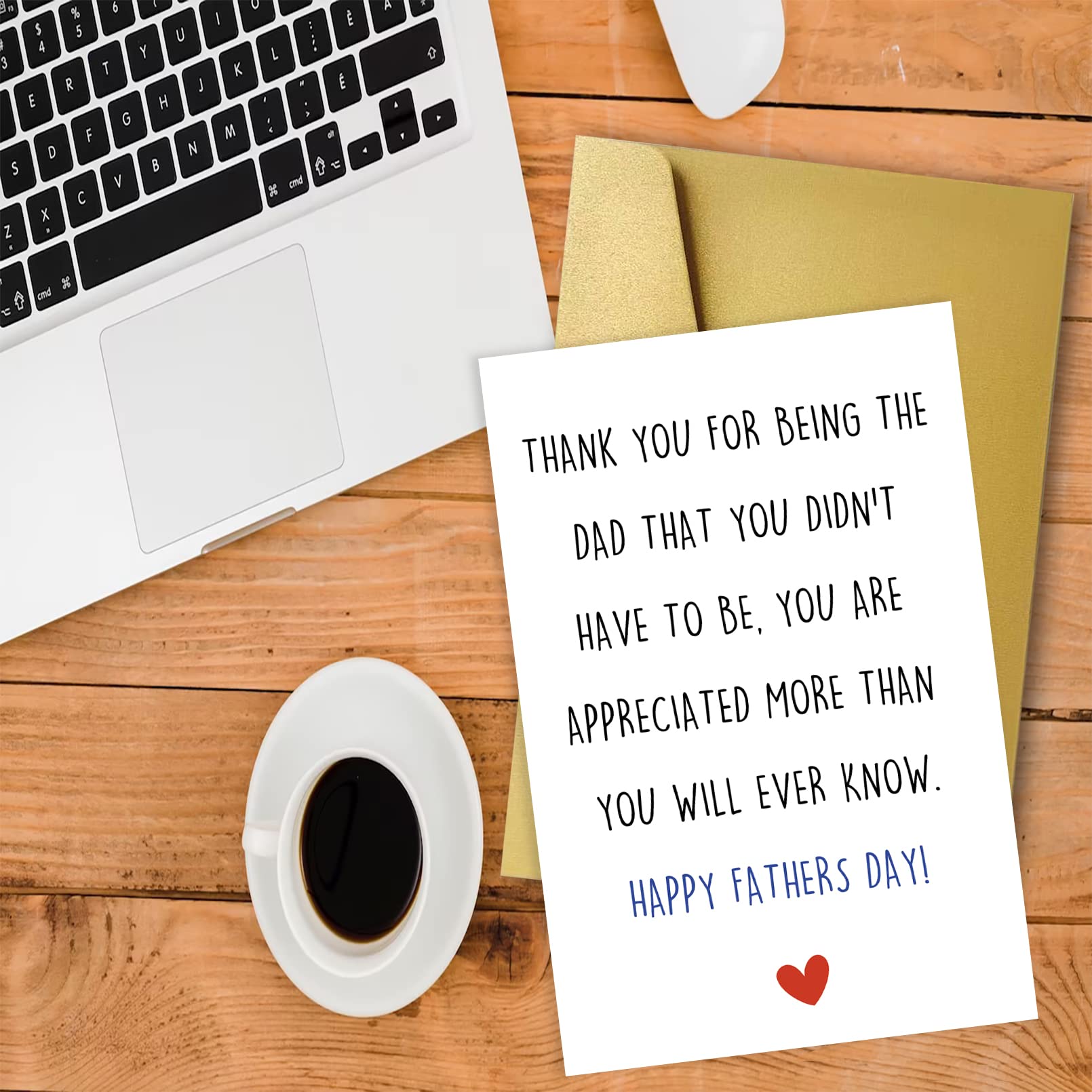 Simple Step Fathers Day Card Gift for Dad, Funny Stepdad Gifts from Stepdaughter Stepson, Humorous Card for Stepfather, Thank You Appreciation Card for Step Dad