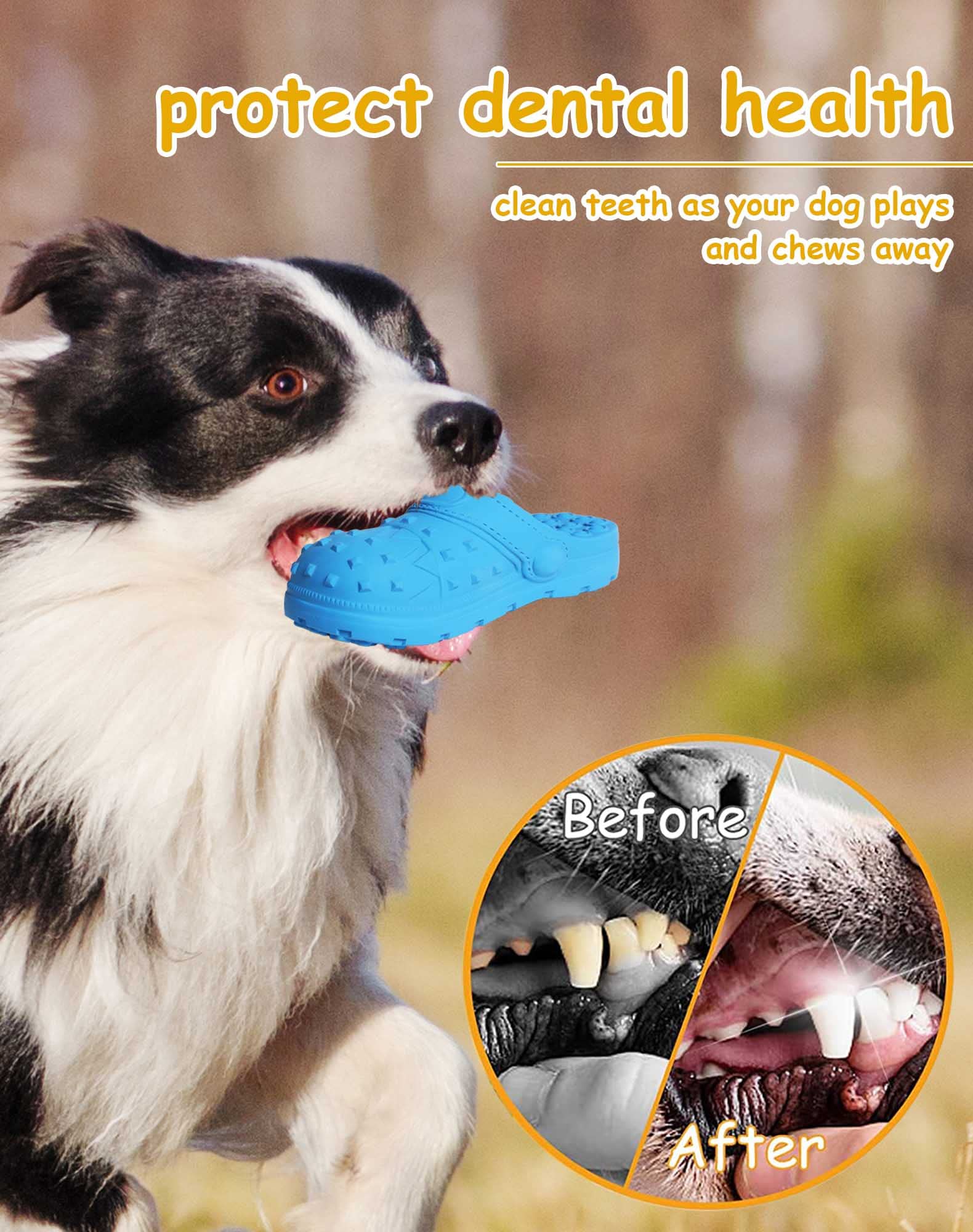 Yiran Dog Chew Toys Interactive Dog Toys- Durable Squeaky Tough Dog Toy for Teeth Cleaning,Milk Flavored Latex Dog Toys for Small/Medium Breeds,Boredom Chase Training and Sport