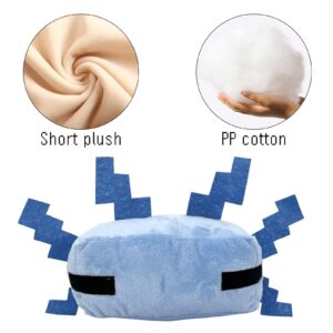 JAVICED Blue Axolot Plush Plush Stuffed Toy Soft Throw Pillow Decorations for Video Game Fans, Kids Birthday Party Favor Preferred Gift for Holidays, Birthdays(Blue Axolot)