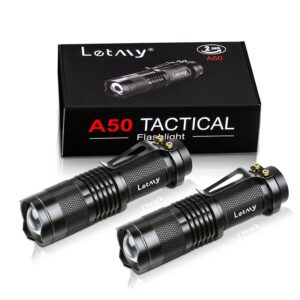 LETMY 4 Pack Camping Lantern + LETMY 2 Pack Mini Flashlights