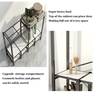 Portable Closet Storage Organizer, Foldable Installation Free Wardrobe Heavy Duty Clothes Freestanding Sturdy Garment Rack with Hanging Rods & Shelves & Dustproof Cover (Sliver, 66 "X 19" X 67 ")